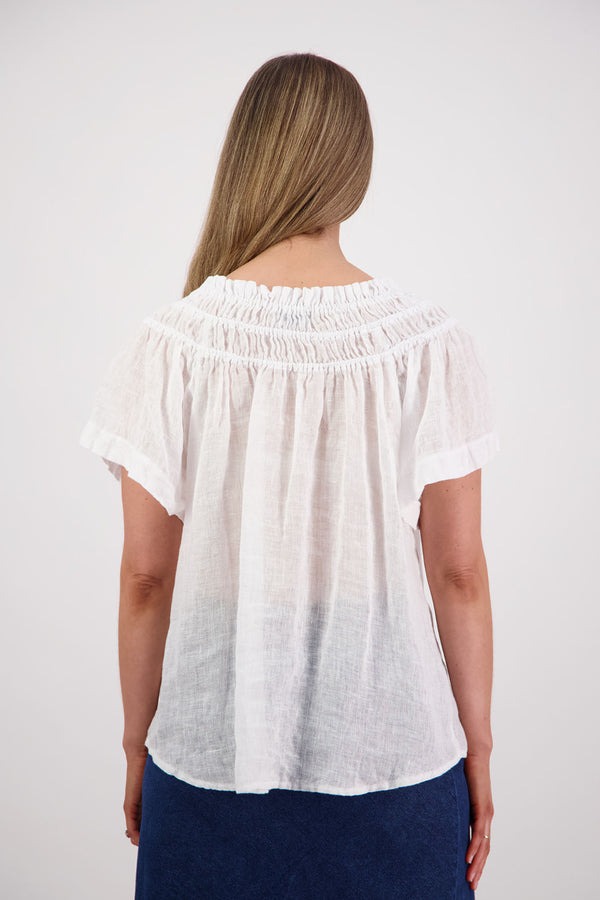 Briarwood - Shelley White Linen Top - Image 3