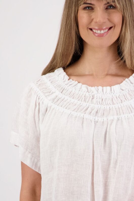 Briarwood - Shelley White Linen Top - Image 4