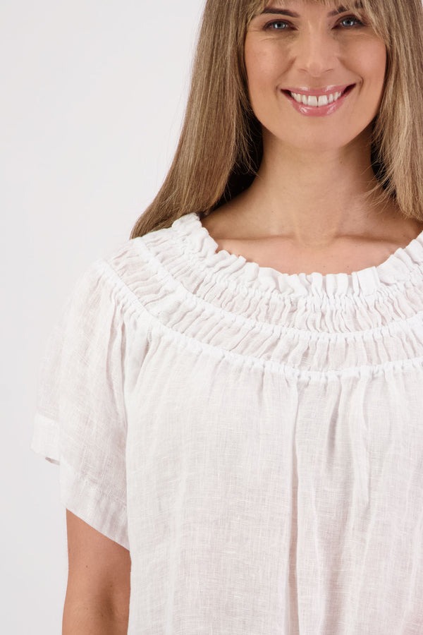 Briarwood - Shelley White Linen Top - Image 4