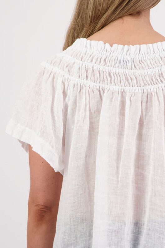 Briarwood - Shelley White Linen Top - Image 5