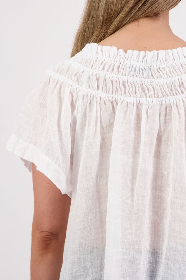 Briarwood - Shelley White Linen Top - Image 5