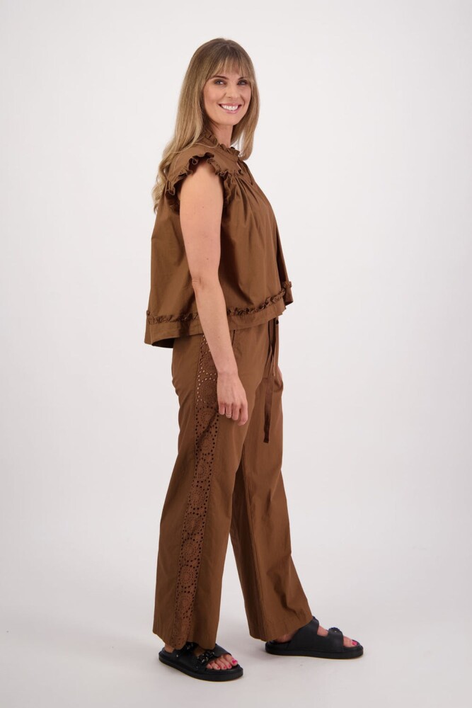 Briarwood - Sunshine Tan Cotton Poplin Pant - Image 3