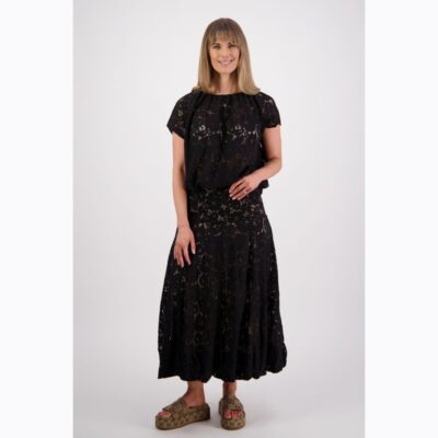 Briarwood - Sparkle Black Lace Skirt