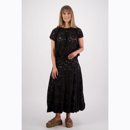 Briarwood - Sparkle Black Lace Skirt