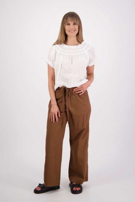 Briarwood - Sunshine Tan Cotton Poplin Pant - Image 2