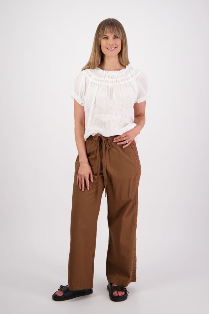 Briarwood - Sunshine Tan Cotton Poplin Pant - Image 2