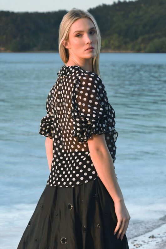 Trelise Cooper - Ruffle My Love Top - Black/White - Image 3