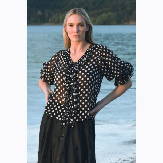 Trelise Cooper - Ruffle My Love Top - Black/White