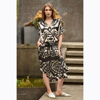 Cooper - Here and Now Dress - Black/Stone