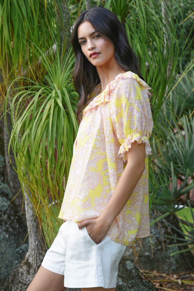 Coop - Cool By Nature Top - Blush/Yellow - Image 2