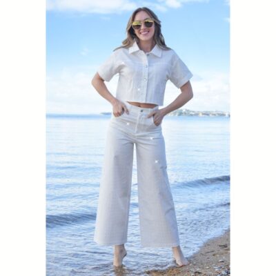 Curate - Sparkle Cake Jean - White