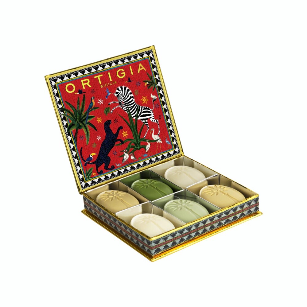 Ortigia Sicilia - Jungle Red Assorted Soap - 6 Olive Oil Soaps