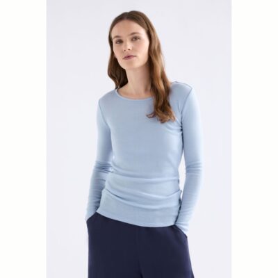 Elk - Merino Long Sleeve Top - Pearl Blue