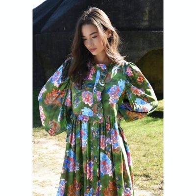 Coop - Floral Flair Dress - Green