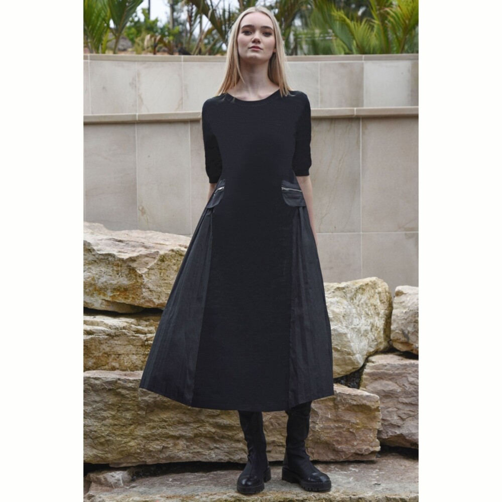 Curate - Cozy Couture Dress - Black