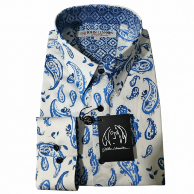 John Lennon - Blue Paisley Shirt - Long Sleeve