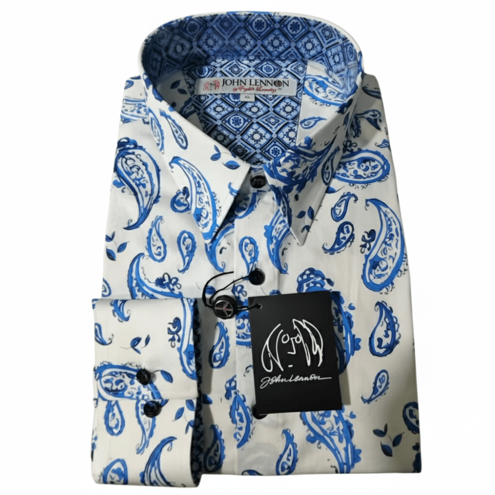 John Lennon - Blue Paisley Shirt - Long Sleeve