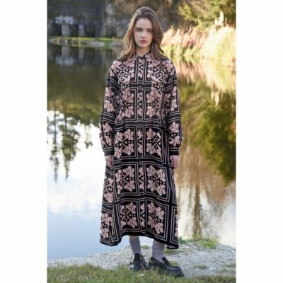 Coop - Cinch Forever Coat Dress - Black and Pink