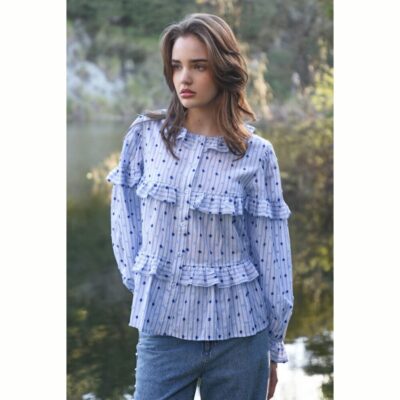 Coop - Ruffle Shuffle Blouse - Blue