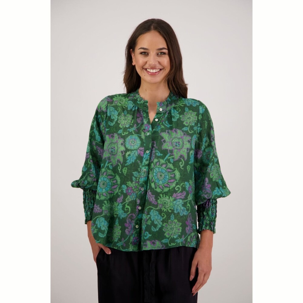 Briarwood - Raewyn Green Floral Top
