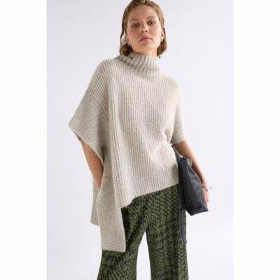 Elk - Aleph Poncho - Oatmeal Melange