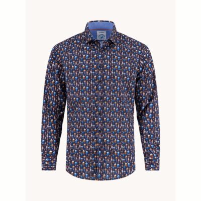 A Fish Named Fred - Shirt - Bottle Row - Navy