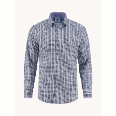 A Fish Named Fred - Shirt - Uneven Check - Classic Blue