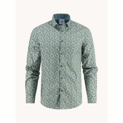 A Fish Named Fred - Shirt - Pixel - Hedge Green