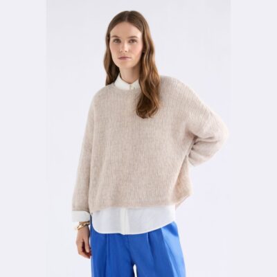 Elk - Agna Pattern Sweater - Ecru