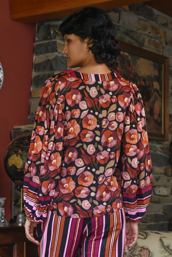 Cooper - Think Outside the Square Top - Black Floral - Image 2