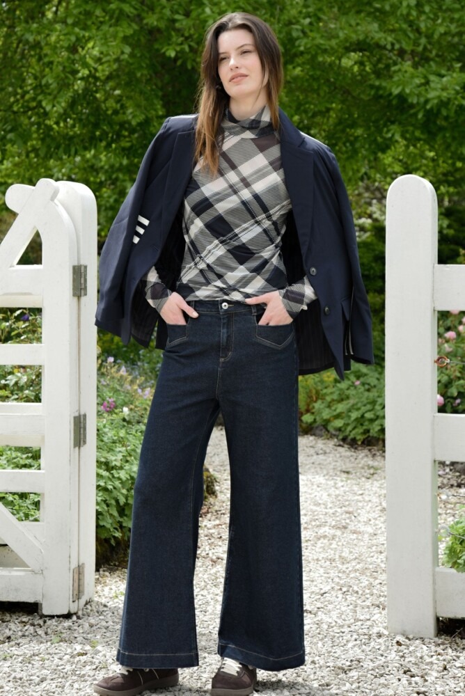 Cooper - It's Neck and Neck Top - Stone/Check - Image 3