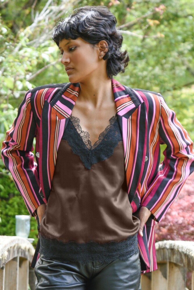 Cooper - Treble Lace Camisole - Chocolate - Image 4