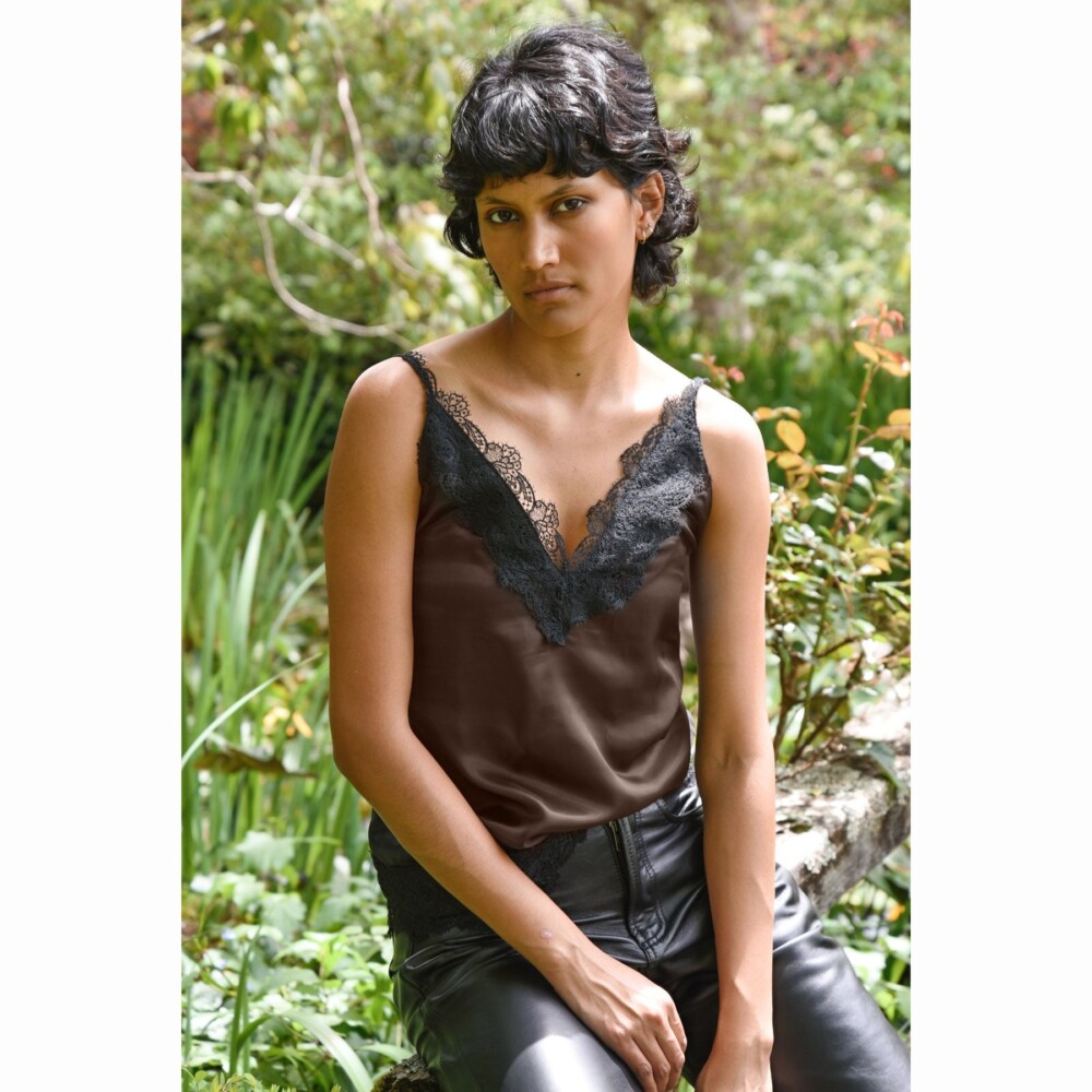 Cooper - Treble Lace Camisole - Chocolate