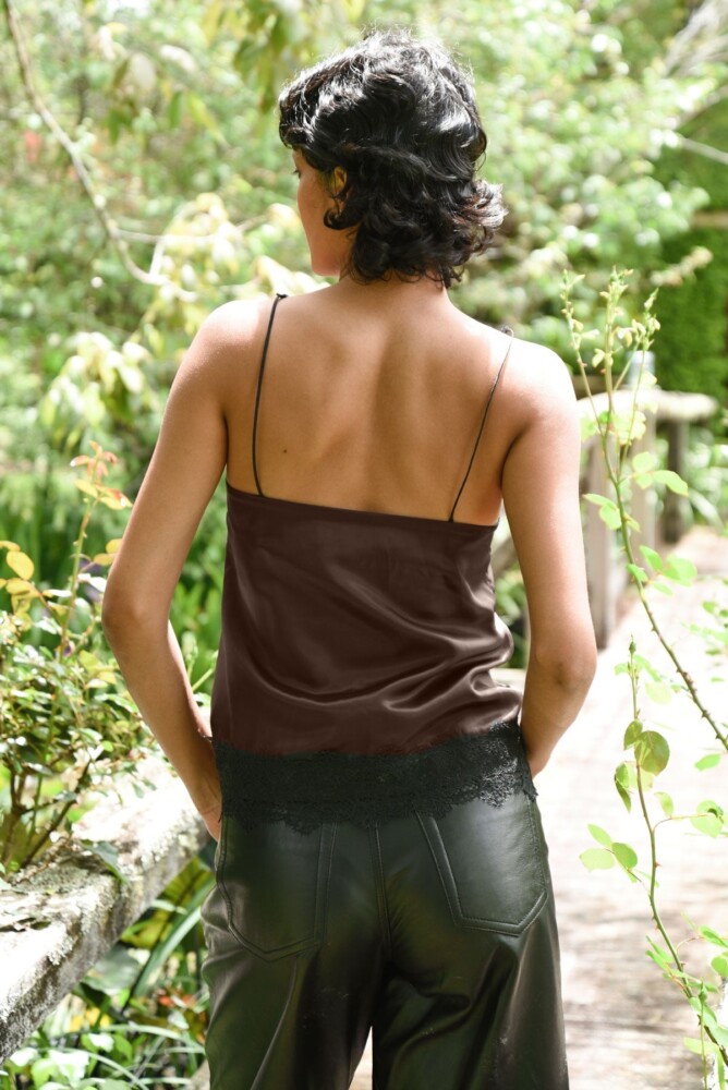 Cooper - Treble Lace Camisole - Chocolate - Image 2