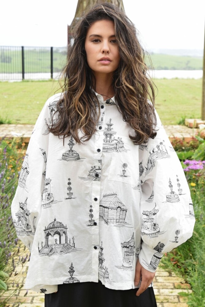 Coop - Loose and Luxe Shirt - lack and White - Image 2