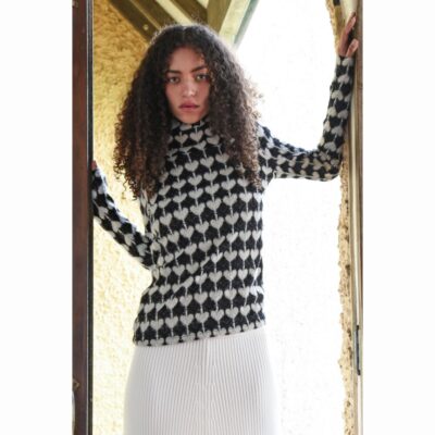 Coop - Heart Work Top - Black and Cream
