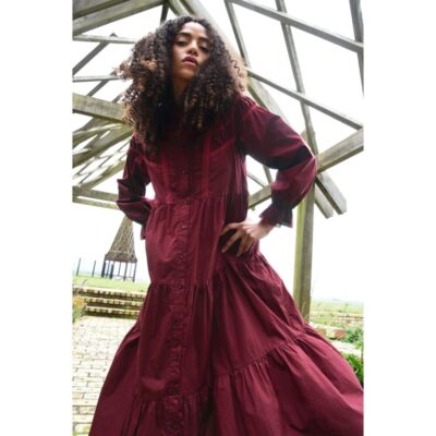 Coop - Just a Trace of Lace Dress - Maroon