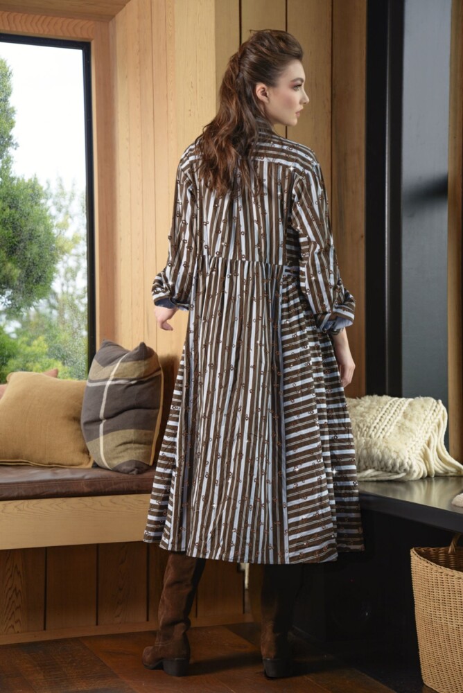 Trelise Cooper - Tied Effects Dress - Blue/Brown - Image 2