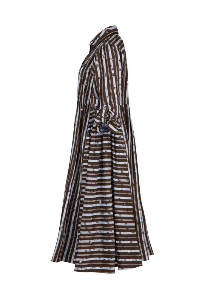 Trelise Cooper - Tied Effects Dress - Blue/Brown - Image 4