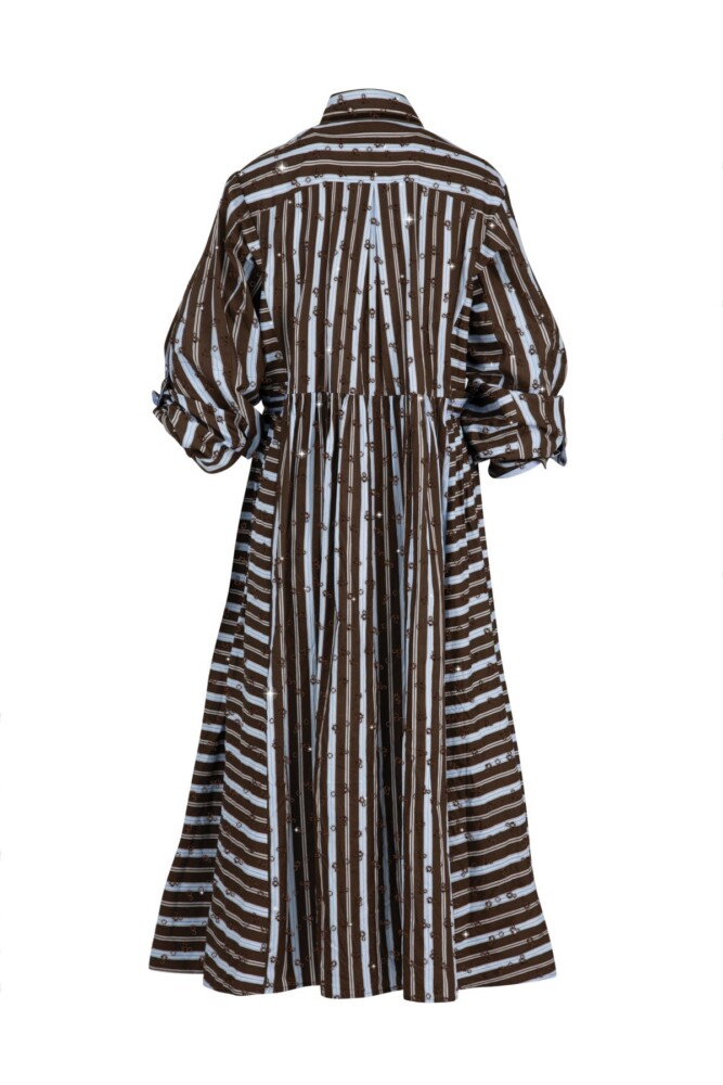 Trelise Cooper - Tied Effects Dress - Blue/Brown - Image 5