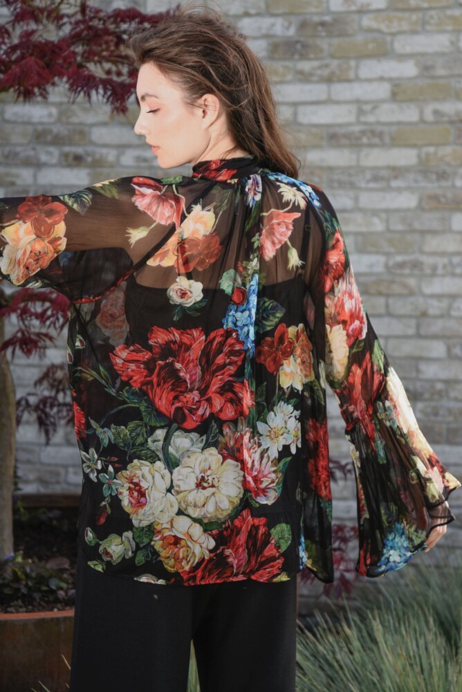 Trelise Cooper - Black of Beyond Blouse - Black Floral - Image 3