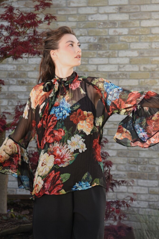 Trelise Cooper - Black of Beyond Blouse - Black Floral - Image 4