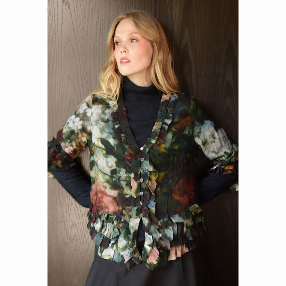 Trelise Cooper - The Frill of It Blouse - Black Floral