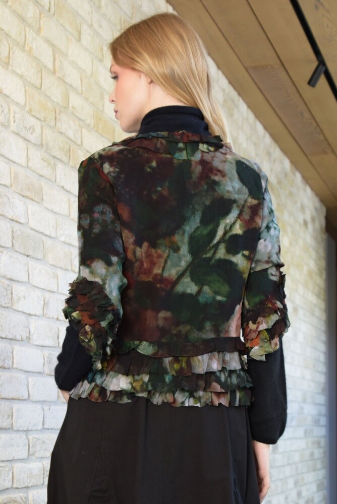 Trelise Cooper - The Frill of It Blouse - Black Floral - Image 3