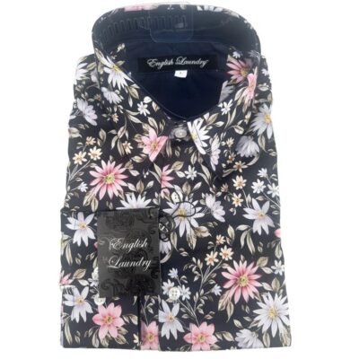 English Laundry - Navy Floral Shirt - Long Sleeve