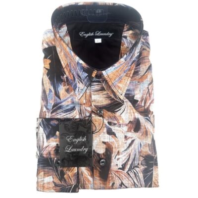 English Laundry - Navy Multi Shirt - Long Sleeve