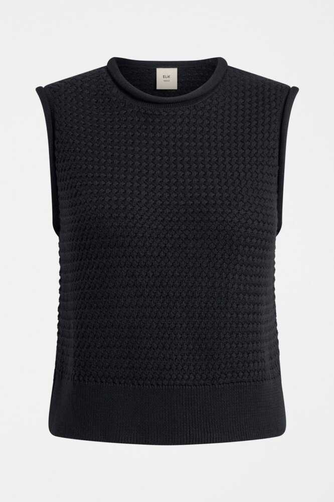 Elk - Naya Knit Vest - Black - Image 5