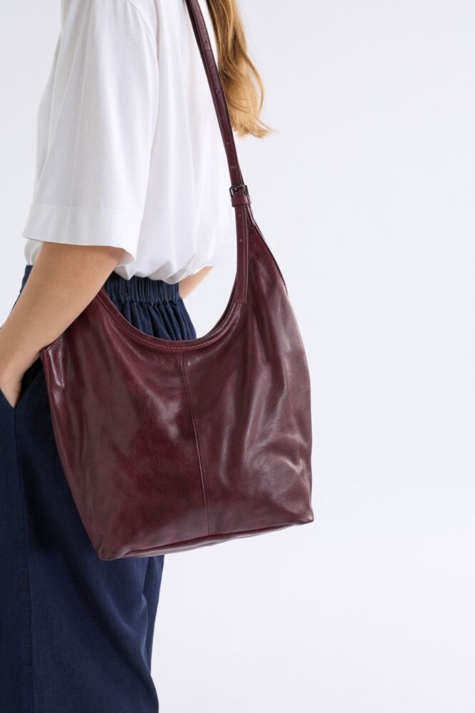 Elk - Gaele Large Crossbody Bag - Bordeaux - Image 3