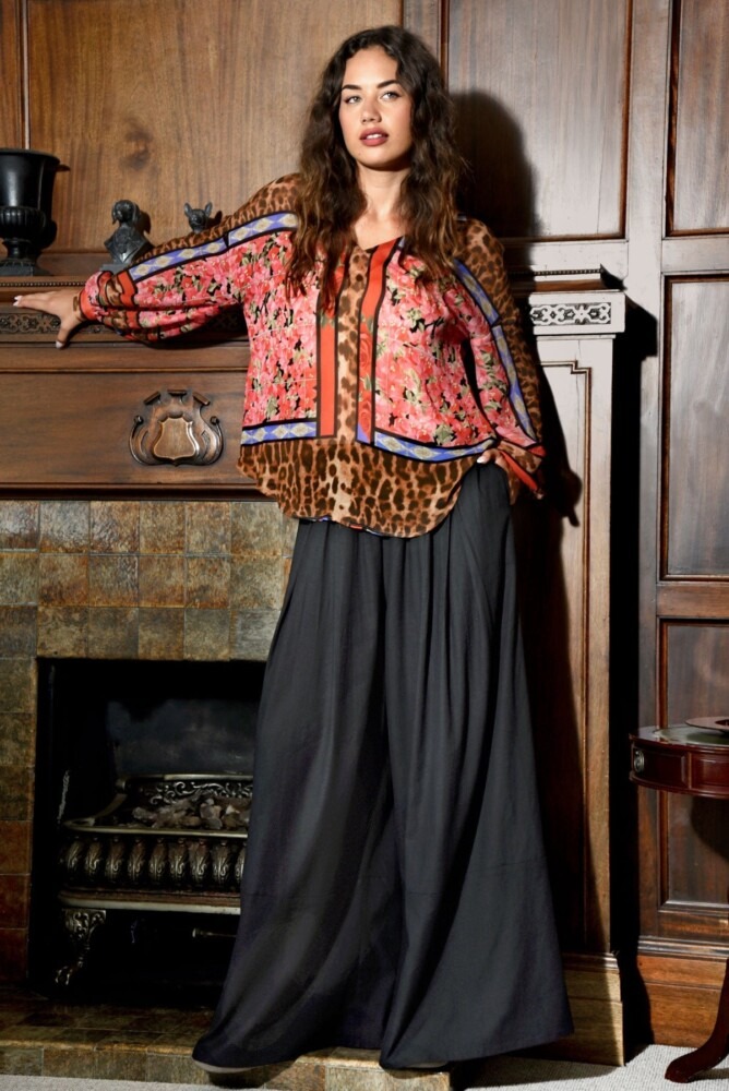 Curate - A Fresh Take Blouse - Pink Leopard - Image 5