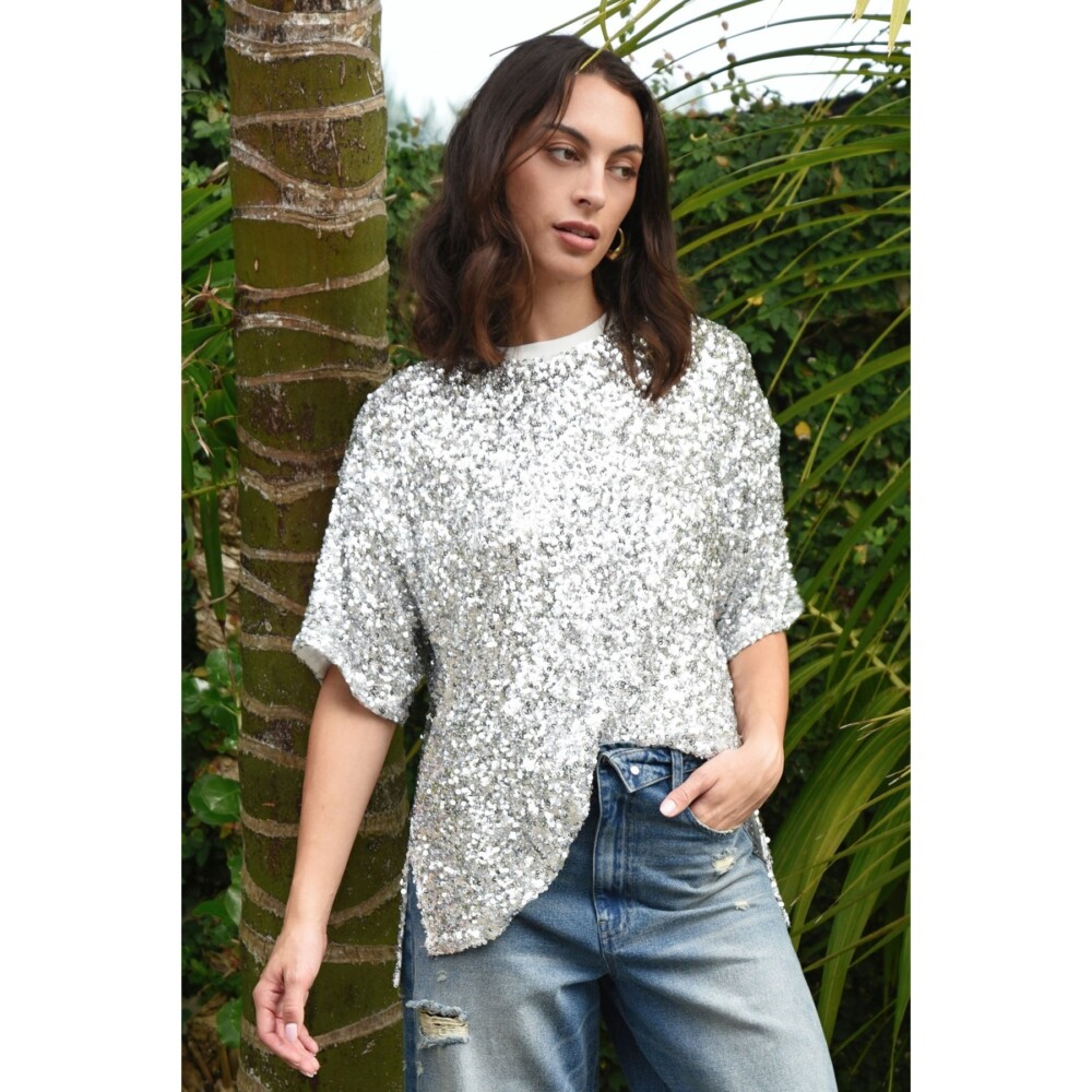 Cooper - Shine Queens Top - Silver